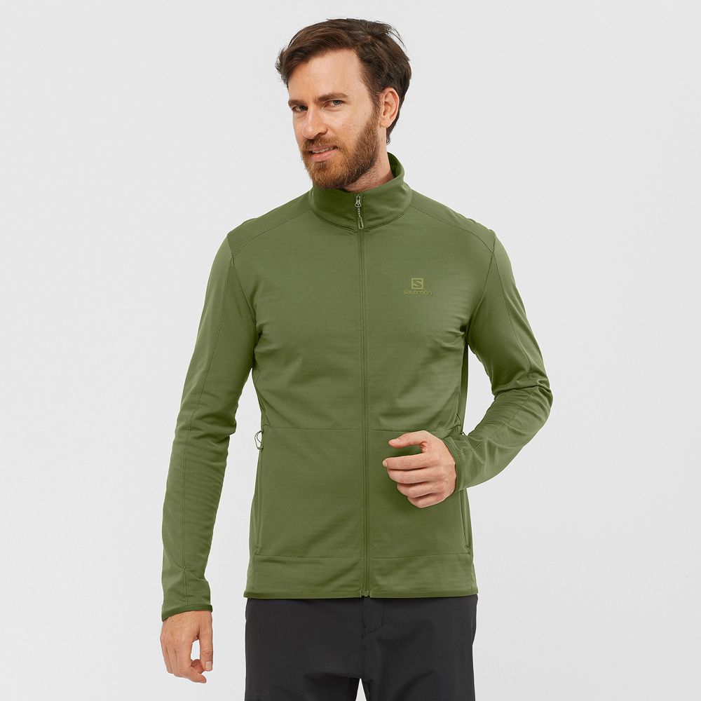 SALOMON Philippines - Men's Midlayers - Olive | 743910-BTQ